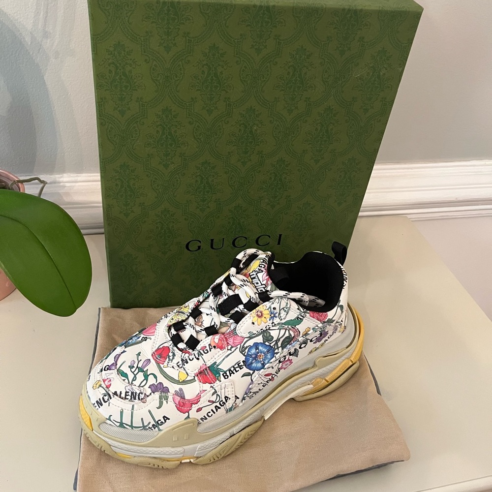 Floral Gucci & Balenciaga Sneakers